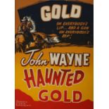 A collection of seven cinema posters for Western films, Haunted Gold, R-1956, (US one sheet); Chisum