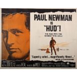 Cinema poster. 'Hud', 1963, movie poster for the drama starring Paul Newman, Melvyn Douglas and
