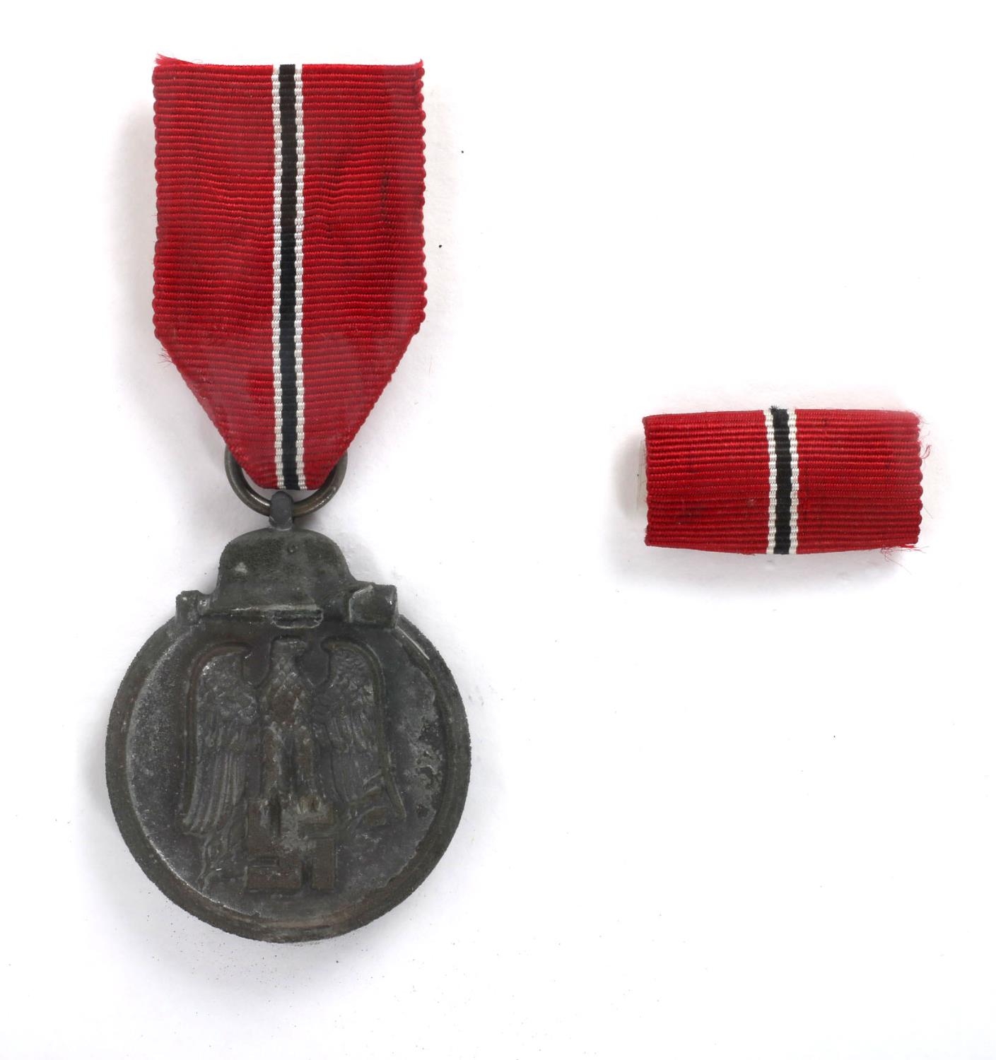 1939-45 German and Soviet medals. Eastern Front Medal, with certificate of issue (5 August 1942) to