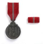 1939-45 German and Soviet medals. Eastern Front Medal, with certificate of issue (5 August 1942) to