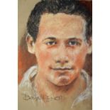 David McEwen, Irish. Kevin Barry. Pastel on card, 12½" x 9½" (32 x 24cm) Signed.