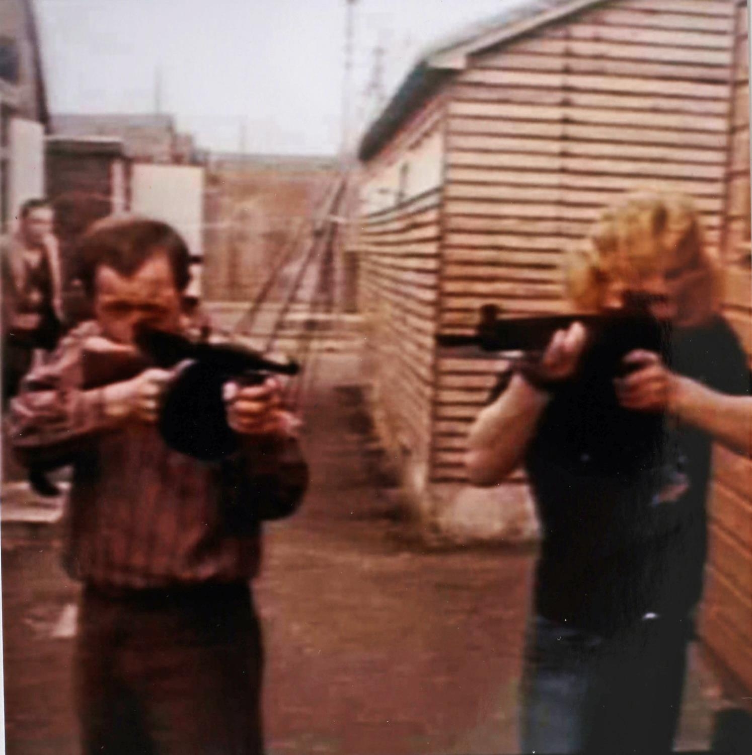 Early 1970s Long Kesh (Ceis Fáda) training weapon. A wooden life-size model of an M1921 Thompson - Image 2 of 3