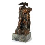A bronzed sculpture of Cúchulainn, after Oliver Sheppard. Reproduced under licence from The