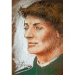 David McEwen, Irish. Countess Markievicz. Pastel on card, 12½" x 9½" (32 x 24cm) Signed.