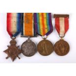 1914-18 Great War trio and 1939-46 Emergency Service Medal (Local Security Force) to 8458 PTE. M.