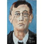 David McEwen, Irish. Joseph Plunkett. Pastel on card, 12½" x 9½" (32 x 24cm) Signed.