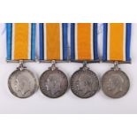 1914-18 Great War. Four British War Medals to Irish Regiments, 6726 PTE. P. CLARKE. CONN. RANG.;