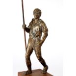 Wexford pikeman after Oliver Sheppard. A bronze miniature version of Sheppard's 1905 pikeman