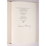 Heaney, Seamus. Human Chain. Faber & Faber, London, 2010, 8vo. Signed limited edition, number 134 of