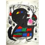 After Joan Miro (1893-1983) Four abstract compositions. Colour lithograph on rag paper, sizes up
