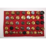 Collection of Irish military, corporate, livery and club buttons, includes Belfast Harbour, Royal
