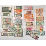 Banknotes, India and Pakistan, mostly 1990-2010 EF to UNC some from 1950s F to UNC. (40)