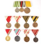 1873-1918 Collection of Austrian, Hungarian and imperial German medals. Austria General Campaign