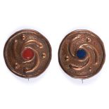 Na Fianna Éireann piper's cloak pins. Worn by Fianna founder-member and St, Stephen's Green