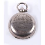 1896 (November 27) Gaiety Theatre - 25th Anniversary, presentation silver sovereign case, from