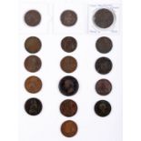 Tokens. Ireland, collection of fourteen halfpenny tokens including Cronebanes, Camacs, Talbot