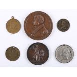 Irish political medals. A copper medal, bust of O'Connell, D.O'CONNELL & E.S. RUTHVEN ELECTED FOR