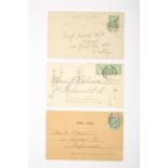 1916 Postal History, three Dublin Emergency Cancels, a postcard addressed to Ilfracombe with