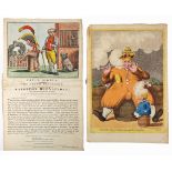 A collection of five late 18th and early 19th century hand-coloured, engraved cartoons