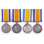 1914-18 Great War. Four British War Medals to Irish Regiments, 6726. PTE. P. CLARKE. CONN. RANG.;