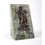The Dying Cúchulainn bronze relief. A miniature bronze relief, after Oliver Sheppard's Dying