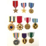 Collection of United States medals. Personal decorations including, Silver Star, Bronze Star, US