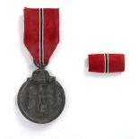 1939-45 German and Soviet medals. Eastern Front Medal, with certificate of issue (5 August 1942)
