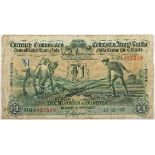 Banknotes. Ireland, Currency Commission Consolidated Banknote, 'Ploughman' The Munster & Leinster