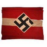 World War II German Hitler Youth flag, souvenir of American Sergeant. A multi-part, two-sided