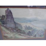 William Hoggatt RCA, RBC (1880-1961) British, St. Patrick's footsteps / David's rock, Watercolour,