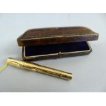 15 ct. gold "Swan Pen" Mabie Todd & Co., New York, fountain pen with engine turned chevron