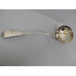 GIV silver fiddle pattern soup ladle - Edinburgh 1827 - 8 ozt