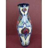 Modern Moorcroft vase with Art Nouveau style decoration - limited edition 30 / 100 - signed