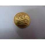 Gold half sovereign 1908