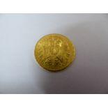 Gold Austrian 10 coronas coin