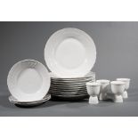 Group of Ginori "Bianco" Pattern Porcelain , (Vecchio shape), incl. 11 dinner plates (dia. 10 1/4