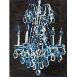 Hunt Slonem (American/Louisiana, b. 1951) , "Chandelier", 2002, oil on canvas, signed, titled and