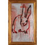 Hunt Slonem (American/Louisiana, b. 1951) , "Untitled (Bunny)", 2012, oil on wood, signed, dated and