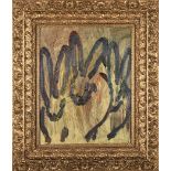 Hunt Slonem (American/Louisiana, b. 1951) , "Untitled (Three Bunnies)", 2014, oil on wood, signed,