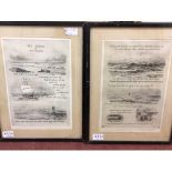 Rowland Langmaid (1897-1956) 'Sea Fever, By John Masefield', etching, plates 1 and 2
