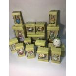 Fifteen various Villeroy & Boch Spring Ornaments including easter bunny trinket boxes of varying