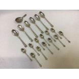 A set of twelve silver coffee spoons by Harrison Brothers & Howson (George Howson) and a set of