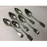 A set of six Scottish provincial silver table spoons by Charles Fowler c. 1809-1824 of Elgin, St