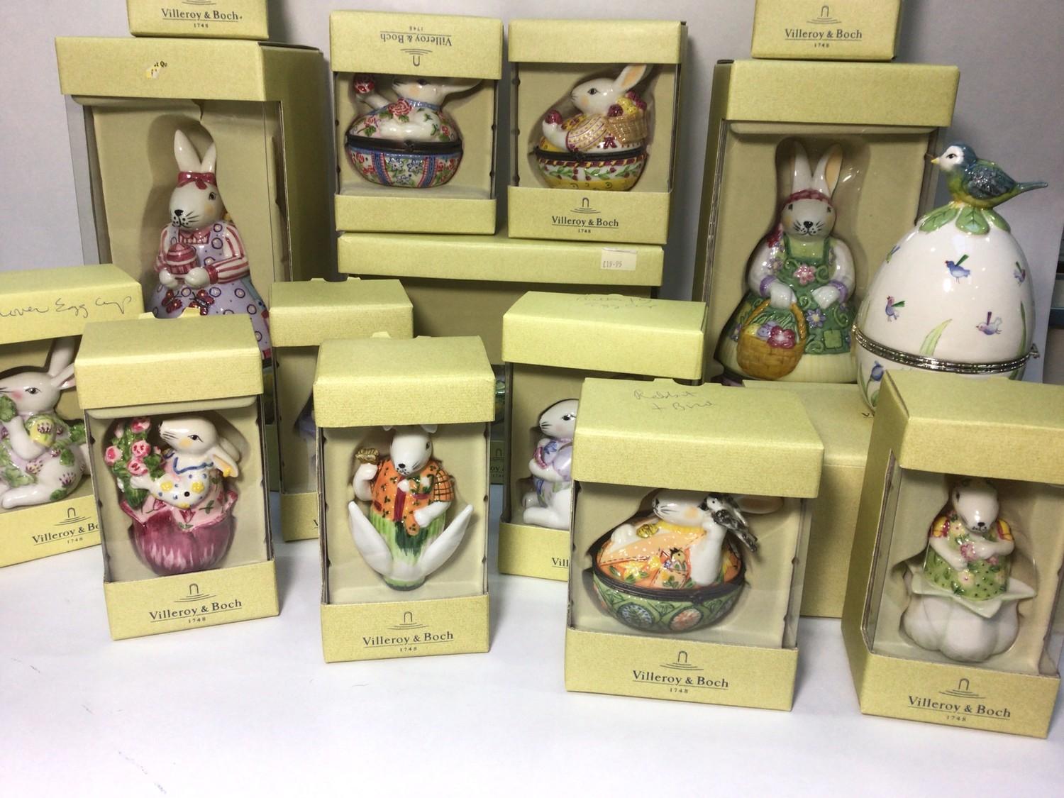 Fifteen various Villeroy & Boch Spring Ornaments including easter bunny trinket boxes of varying - Image 2 of 2