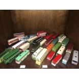 SECTION 46. A collection of 33 assorted unboxed die-cast model buses and trams including an EFE '