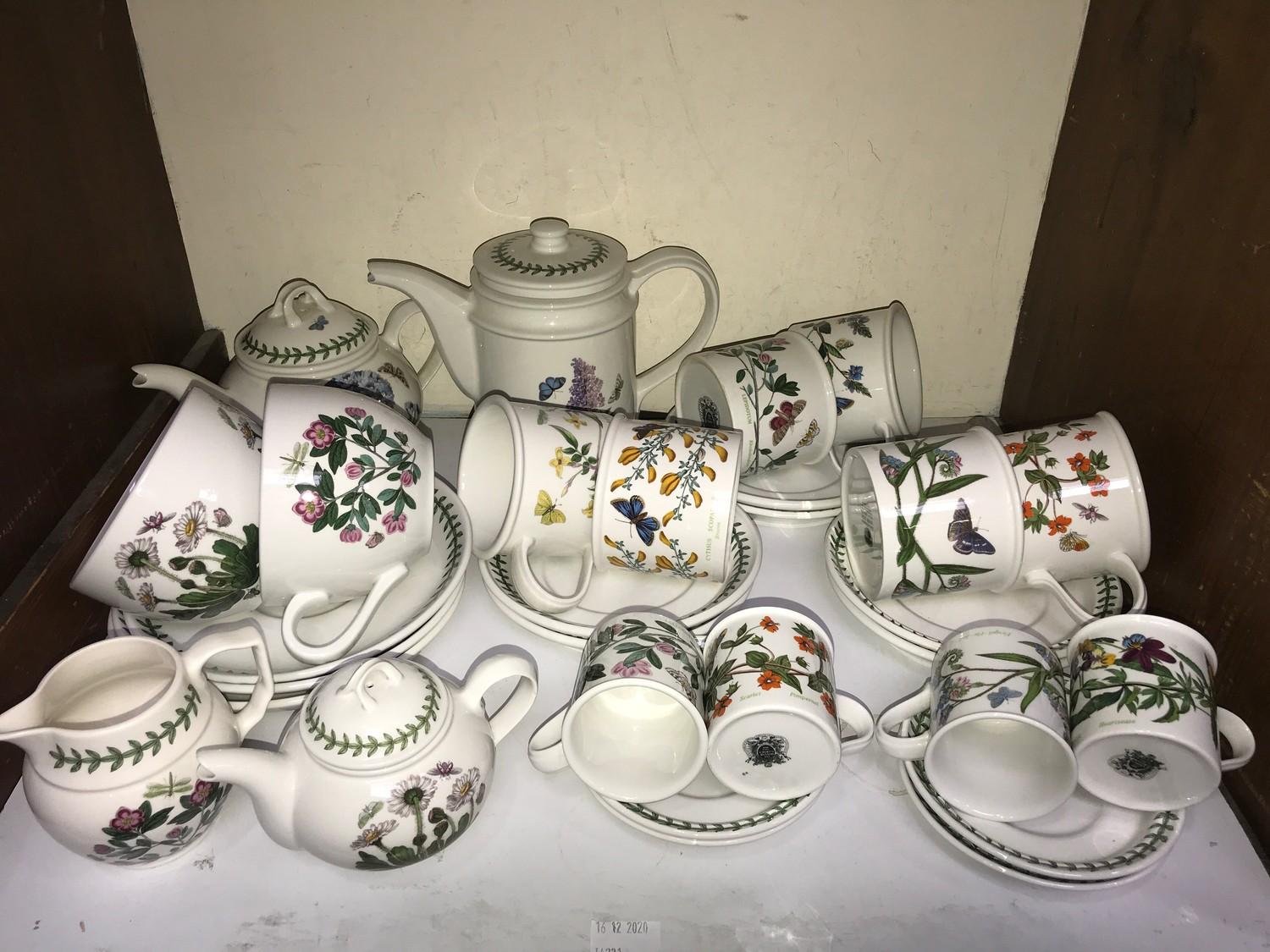 SECTION 2. Portmeirion 'Botanic Garden' pattern part tea and coffee set comprising coffee pot, two