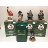 Five various Robert Harrop Doggie People bulldog figures including 'Albert' Pearly King DPR01, '