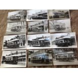 A large quantity of postcard-size images in good condition of mainly trams but also buses from