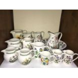 SECTION 9. Portmeirion 'Botanic Garden' pattern large jug and basin set together with eleven various