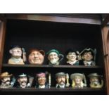 A selection of Mid size Royal Doulton character jugs, all six from The Wild West Collection,